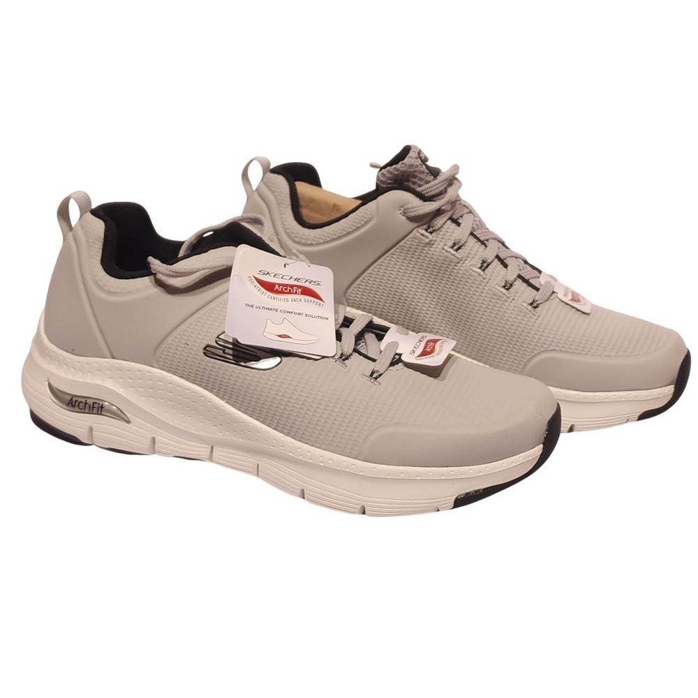 Skechers Arch Fit Titan Men's Size 7/Women's 8.5 Light Gray/Black 232200/LGBK